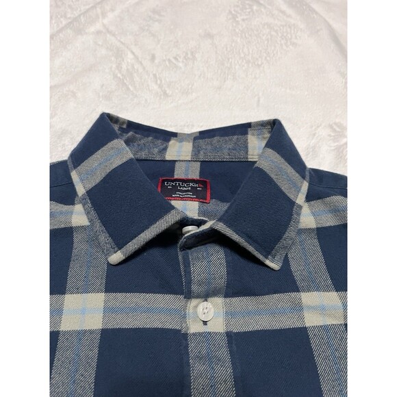 UNTUCKit Men's L "Vougeot" Long Sleeve Button-Up Shirt Blue Gray - Picture 3 of 4